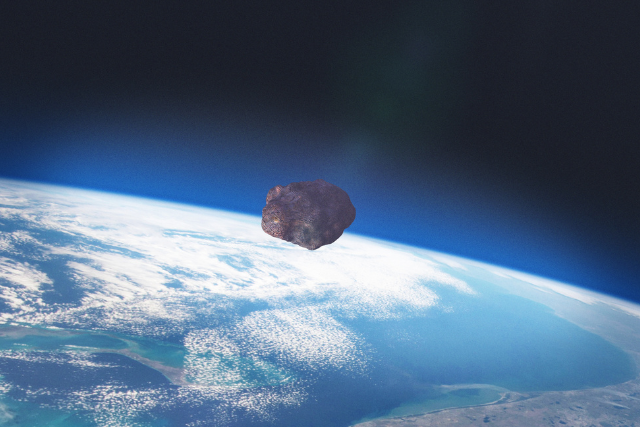 小惑星地球に接近イメージ